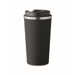 Elegant leak-proof thermal mug for drinks on the go, 510 ml black colour