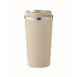 Elegant leak-proof thermal mug for drinks on the go, 510 ml beige colour