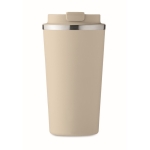 Elegant leak-proof thermal mug for drinks on the go, 510 ml beige colour fourth view