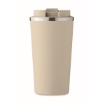 Elegant leak-proof thermal mug for drinks on the go, 510 ml beige colour fifth view