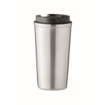 Elegant leak-proof thermal mug for drinks on the go, 510 ml matt silver colour