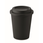 Double-walled take-away coffee cup, 300 ml black colour