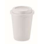 Double-walled take-away coffee cup, 300 ml white colour