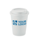 Double-walled take-away coffee cup, 300 ml view with print area