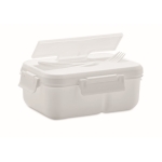 Tupperware made of PP with cutlery, handle and 2 levels, 1 L white colour second view