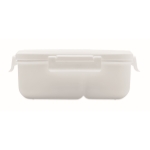 Tupperware made of PP with cutlery, handle and 2 levels, 1 L white colour fifth view