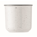 Vintage style speckled ceramic mug, 400 ml white colour fifth view