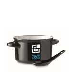 Cooking pot for soups, vintage design for events view with print area