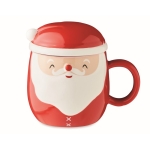 Mug in the shape of a cheerful Santa Claus, 370 ml red colour