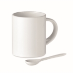 Tea mug, spoon in handle, full colour sublimation, 300 ml white colour third view