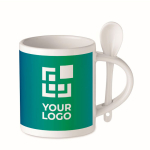 Tea mug, spoon in handle, full colour sublimation, 300 ml view with print area