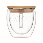 Christmas style mug with bamboo lid, 220 ml transparent colour seventh view