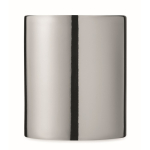 Glossy ceramic mug with handle, 300ml shiny silver colour third view