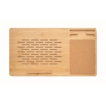 Bamboo laptop stand with ventilation and mouse pad wood colour fifth view