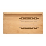 Bamboo laptop stand with ventilation and mouse pad wood colour sixth view