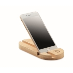 Bamboo stand for tablets and phones for promotional gifting wood colour second main view