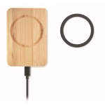 Magnetic wireless charger made of bamboo, for the car wood colour third view