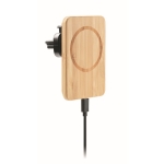 Magnetic wireless charger made of bamboo, for the car wood colour sixth view