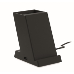 Pencil holder with wireless smartphone charging station black colour