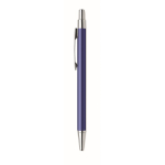 Eco-friendly ballpoint pen in recycled aluminium with blue ink royal blue colour third view