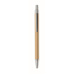 Eco-friendly ballpoint pen in recycled aluminium with blue ink gold colour second view