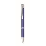 Recycled aluminium ballpoint pen with blue ink royal blue colour sixth view