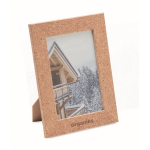 Rectangular cork photo frame with stand, 10x15cm natural colour second main view