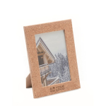 Rectangular cork photo frame with stand, 10x15cm natural colour view with print area