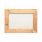 Rectangular wooden photo frame with logo, 10x15cm natural colour fifth view