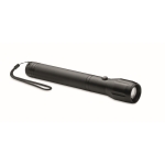 Torch with LED light and carrying strap as a promotional gift black colour