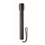 Torch with LED light and carrying strap as a promotional gift black colour sixth view