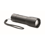 Small LED torch with straps, perfect for promotions black colour