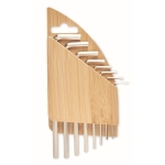 Hex key set in bamboo holder wood colour