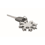 Snowflake-shaped, multifunctional tool made of stainless steel titanium colour second view