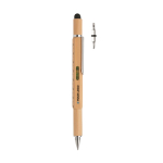 Multifunctional ballpoint pen for arts and crafts wood colour view with print area