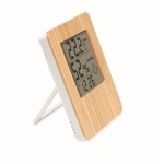 Weather station with bamboo front as a promotional item wood colour second view