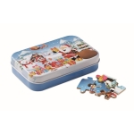 Christmas puzzle for children in metal box, 60 pieces multicolour colour