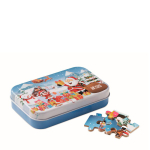 Christmas puzzle for children in metal box, 60 pieces multicolour colour view with print area