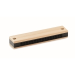 Wood-finish harmonica, for a promotional gift wood colour