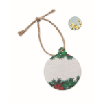 Christmas decorations with seed paper that can be planted white colour