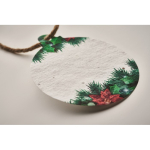 Christmas decorations with seed paper that can be planted white colour third photographic view