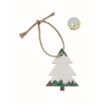 Christmas tree decoration made from wildflower seed paper white colour