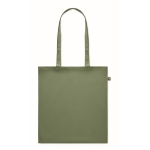 Recycled tote bag in many colours, 140 g/m2 green colour