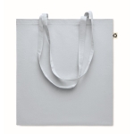 Recycled tote bag in many colours, 140 g/m2 pastel blue colour second view