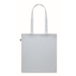 Recycled tote bag in many colours, 140 g/m2 pastel blue colour third view