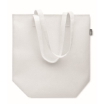 RPET felt bag with long handles white colour fourth view