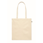 Organic canvas cotton bag with long handles, 180 g/m² natural colour second view