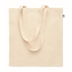 Organic cotton canvas tote bag with long handles, 180 g/m² natural colour second view