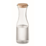 Large branded glass bottle with cork cap, 1 L transparent colour second view