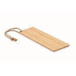 Bookmark made of sustainable bamboo with jute cord wood colour